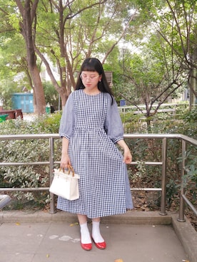 「axes femme（アクシーズファム）のアイテム（トートバッグ）」を使った、evenさん（レディース・158cm）の夏コーディネート