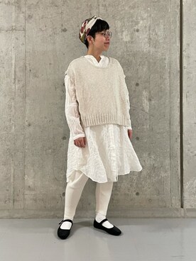 「SVEC（シュベック）のアイテム（バレエシューズ）」を使った、RANAさん（レディース・156cm）の春コーディネート
