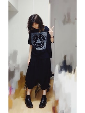 「Yohji Yamamoto（ヨウジヤマモト）のアイテム（チノパンツ）」を使った、Carbonateさん（レディース・170cm）の夏コーディネート