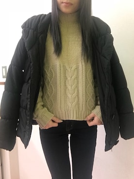 「EGOIST（エゴイスト）のアイテム（ダウンジャケット/コート）」を使った、N a h oさん（レディース・153cm）の冬コーディネート