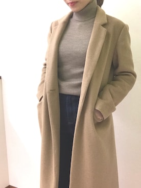 「URBAN RESEARCH（アーバンリサーチ）のアイテム（チェスターコート）」を使った、N a h oさん（レディース・153cm）の冬コーディネート