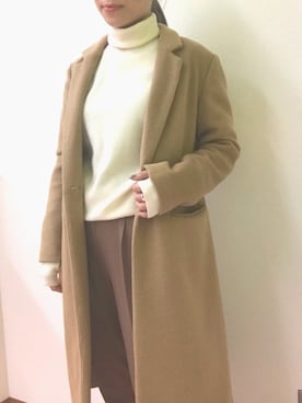 「URBAN RESEARCH（アーバンリサーチ）のアイテム（チェスターコート）」を使った、N a h oさん（レディース・153cm）の冬コーディネート