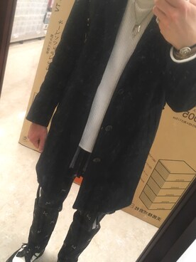「FACTOTUM（ファクトタム）のアイテム（チェスターコート）」を使った、よっさんさん（メンズ・168cm）の冬コーディネート