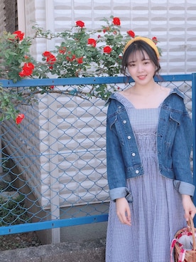 「アイテム（デニムジャケット）」を使った、sily2misaさん（レディース・164cm・20代）の春コーディネート
