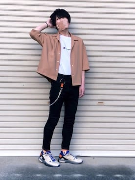 「Lui's（ルイス）のアイテム（ウォレットチェーン）」を使った、takaさん（メンズ・169cm）の春コーディネート