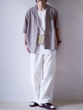 「Steven Alan（スティーブンアラン）のアイテム（サンダル）」を使った、takaさん（メンズ・169cm）の春コーディネート