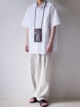 「Steven Alan（スティーブンアラン）のアイテム（サンダル）」を使った、takaさん（メンズ・169cm）の夏コーディネート