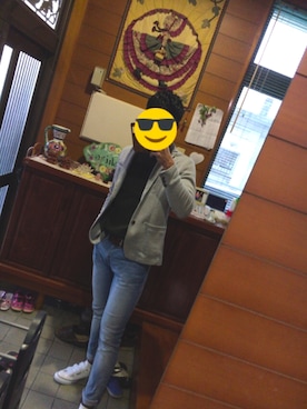「STUDIOUS（ステュディオス）のアイテム（テーラードジャケット）」を使った、ちっぷりんさん（メンズ・177cm）の春コーディネート