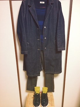 「SEVENDAYS=SUNDAY（セブンデイズサンデイ）のアイテム（ピーコート）」を使った、nanamina☺︎さん（レディース・166cm）の春コーディネート