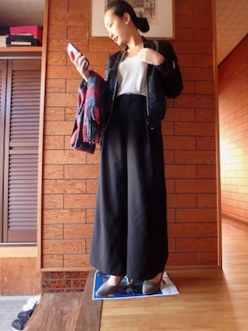 「EGOIST（エゴイスト）のアイテム（アクセサリー）」を使った、y☺︎k☺︎さん（レディース・164cm）の冬コーディネート
