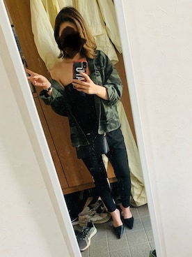 「GYDA（ジェイダ）のアイテム（つなぎ/オールインワン）」を使った、まゆゆさん（レディース・154cm）の春コーディネート