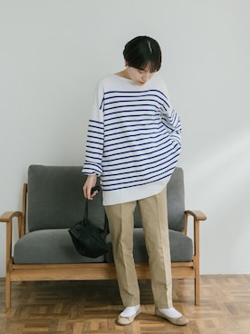 「パネルボーダー」｜FORK&SPOON WOMENさん（レディース・161cm）の冬コーディネート