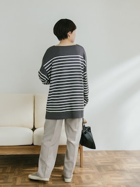 「パネルボーダー」｜FORK&SPOON WOMENさん（レディース・161cm）の冬コーディネート