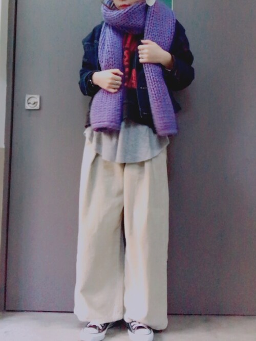 Puu Moussyのストール スヌードを使ったコーディネート Wear