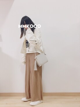 「Another Edition（アナザーエディション）のアイテム（ブルゾン）」を使った、m♡さん（レディース・167cm）の春コーディネート