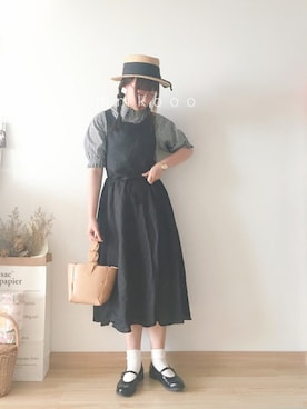 「アイテム（イヤリング）」を使った、m♡さん（レディース・167cm・20代）の春コーディネート