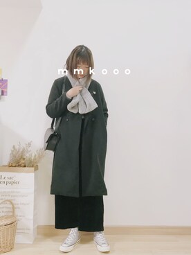 m♡さんの「WEGO/ベロアワイドパンツ」を使ったコーディネート