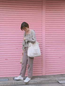 「MUJI」｜「アイテム（アクセサリー）」を使った、m♡さん（レディース・167cm）の春コーディネート