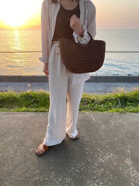 「BEAMS（ビームス）のアイテム（かごバッグ）」を使った、　　kiさん（レディース・159cm）の冬コーディネート