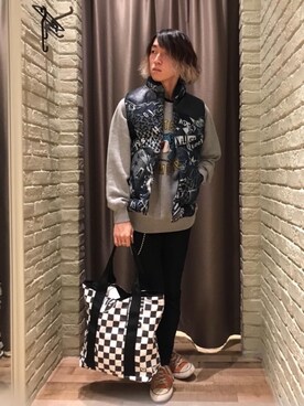 「コラボレーション」｜「アイテム（財布/小物）」を使った、dr.tateさん（メンズ・170cm）の秋コーディネート