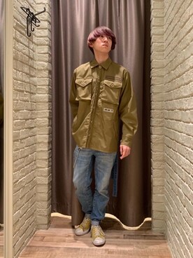 「コラボレーション」｜「アイテム（財布/小物）」を使った、dr.tateさん（メンズ・170cm）の春コーディネート