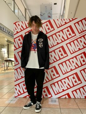 「HYSTERIC GLAMOUR（ヒステリックグラマー）のアイテム（ナイロンジャケット）」を使った、dr.tateさん（メンズ・170cm）の春コーディネート