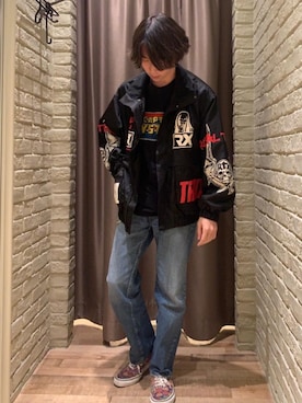 「コラボレーション」｜「アイテム（ブルゾン）」を使った、dr.tateさん（メンズ・170cm）の秋コーディネート
