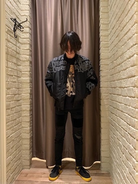 「HYSTERIC GLAMOUR（ヒステリックグラマー）のアイテム（MA-1）」を使った、dr.tateさん（メンズ・170cm）の秋コーディネート