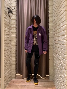 「HYSTERIC GLAMOUR（ヒステリックグラマー）のアイテム（ナイロンジャケット）」を使った、dr.tateさん（メンズ・170cm）の秋コーディネート