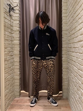 「HYSTERIC GLAMOUR（ヒステリックグラマー）のアイテム（スタジャン）」を使った、dr.tateさん（メンズ・170cm）の冬コーディネート