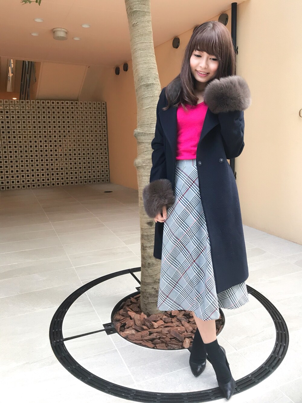 Hironoさん（レディース・160cm）の冬コーディネートの1枚目の写真
