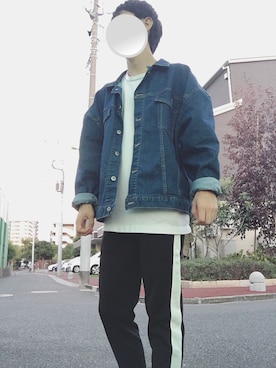 「Burner（バーナー）のアイテム（パンツ）」を使った、まぁきのさん（メンズ・166cm）の秋コーディネート