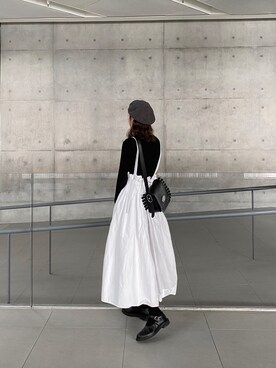 「Handmade（ハンドメイド）のアイテム（オールインワン・サロペット）」を使った、Pangwingjoyceさん（レディース・167cm）の冬コーディネート