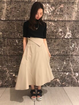 UNITED TOKYOウールアシメフレアスカート