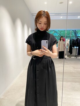 【美品♡】UNITED TOKYO ダブルレイヤーシャツワンピース　ブラック