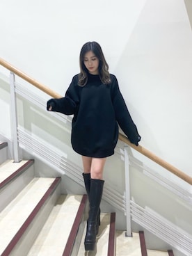 「BACK TO THE FIELD（バック トゥー ザ フィールド）のアイテム（ワンピース/ドレス）」を使った、namiさん（レディース・157cm）の冬コーディネート
