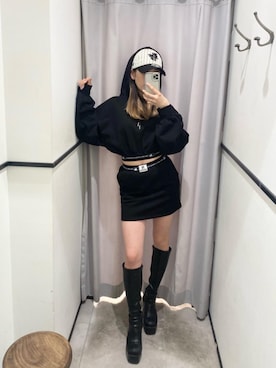 「BACK TO THE FIELD（バック トゥー ザ フィールド）のアイテム（ワンピース/ドレス）」を使った、namiさん（レディース・157cm）の冬コーディネート