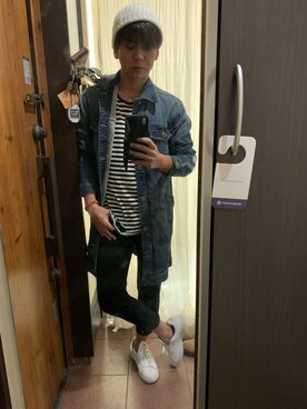 「RATTLE TRAP（ラトルトラップ）のアイテム（ステンカラーコート）」を使った、yoma さん（メンズ・173cm）の秋コーディネート
