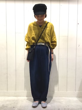 「studio CLIP（スタディオクリップ）のアイテム（イヤリング）」を使った、studio CLIP ゆめタウン広島店さん（レディース・153cm）の秋コーディネート
