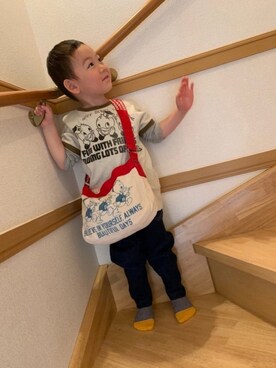 「highking（ハイキング）のアイテム（パンツ）」を使った、kan1208さん（キッズ・100cm）の春コーディネート