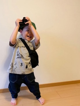 「highking（ハイキング）のアイテム（パンツ）」を使った、kan1208さん（キッズ・100cm）の春コーディネート