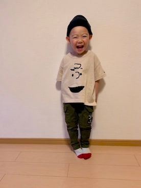 「highking（ハイキング）のアイテム（帽子）」を使った、kan1208さん（キッズ・100cm）の春コーディネート