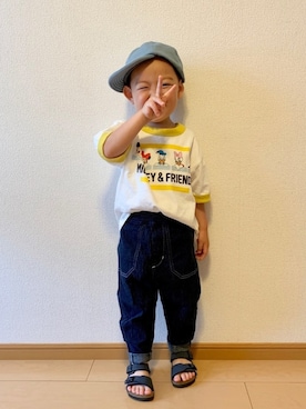 「highking（ハイキング）のアイテム（パンツ）」を使った、kan1208さん（キッズ・100cm）の春コーディネート