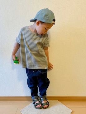 「highking（ハイキング）のアイテム（パンツ）」を使った、kan1208さん（キッズ・100cm）の夏コーディネート