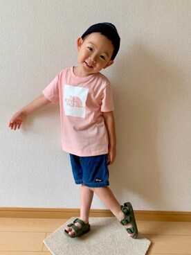 「highking（ハイキング）のアイテム（帽子）」を使った、kan1208さん（キッズ・100cm）の夏コーディネート