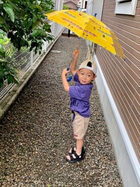 「highking（ハイキング）のアイテム（パンツ）」を使った、kan1208さん（キッズ・100cm）の夏コーディネート