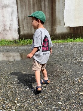 「highking（ハイキング）のアイテム（パンツ）」を使った、kan1208さん（キッズ・100cm）の夏コーディネート