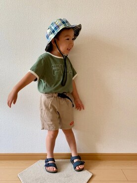 「highking（ハイキング）のアイテム」を使った、kan1208さん（キッズ・100cm）の夏コーディネート