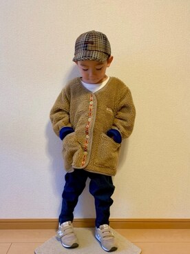 「Champion（チャンピオン）のアイテム（ジャケット/アウター）」を使った、kan1208さん（キッズ・100cm）の冬コーディネート