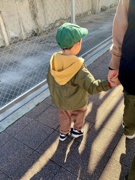 「こども ビームス（コドモビームス）のアイテム（パンツ）」を使った、kan1208さん（キッズ・100cm）の冬コーディネート